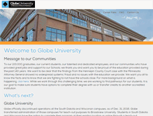 Tablet Screenshot of globeuniversity.edu